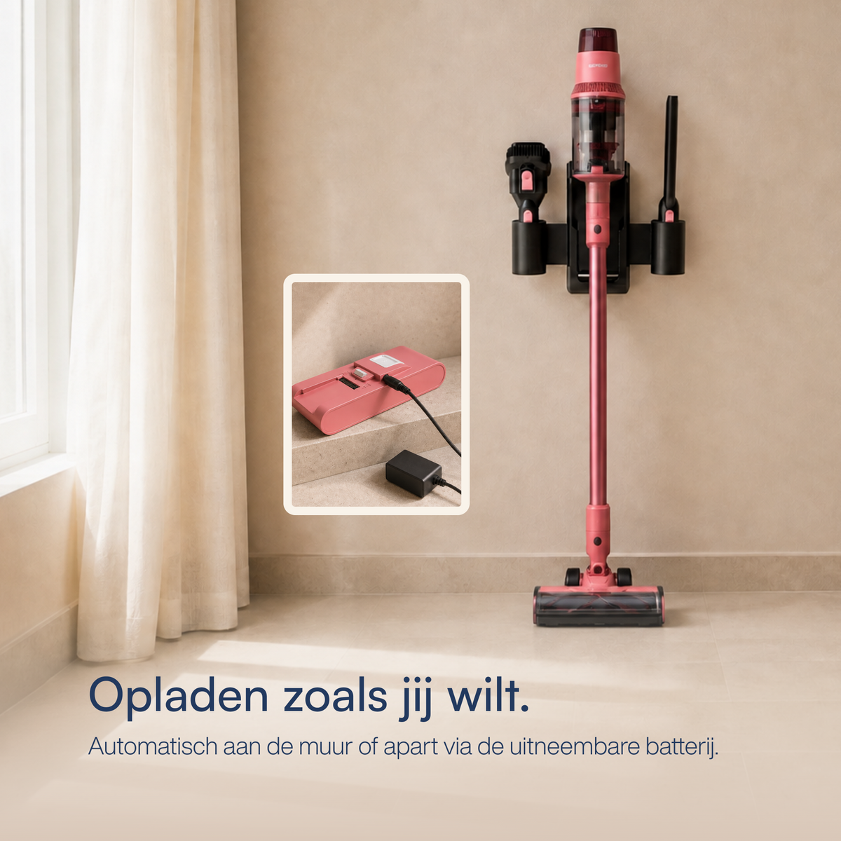 Stick vacuum cleaner CleanDetect Pink