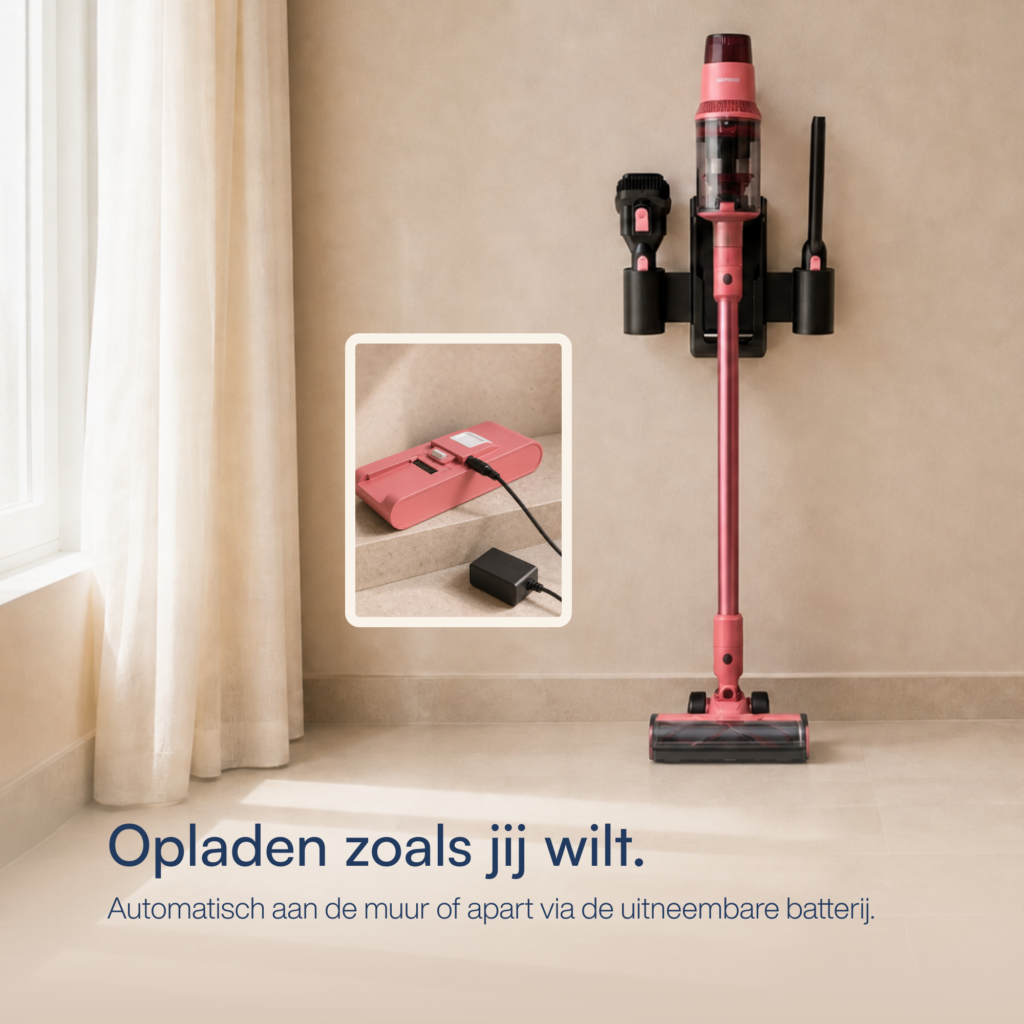Stick vacuum cleaner CleanDetect Pink