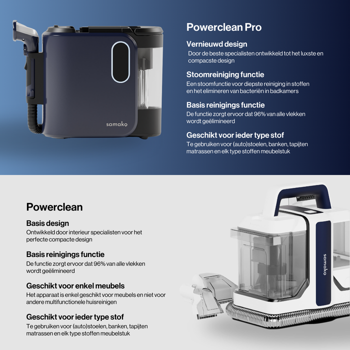 Vlekkenreiniger PowerClean Pro - Stoom & Heet water